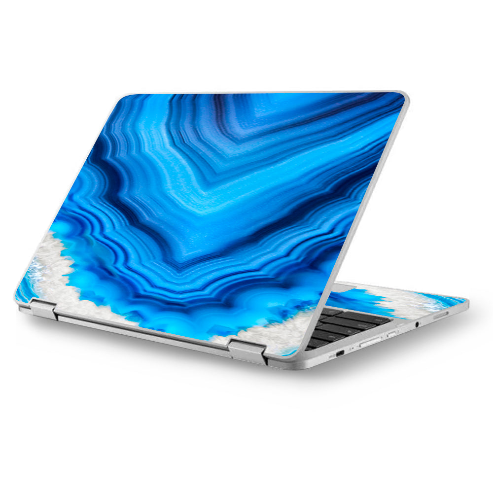  Crystal Blue Ice Marble  Asus Chromebook Flip 12.5" Skin