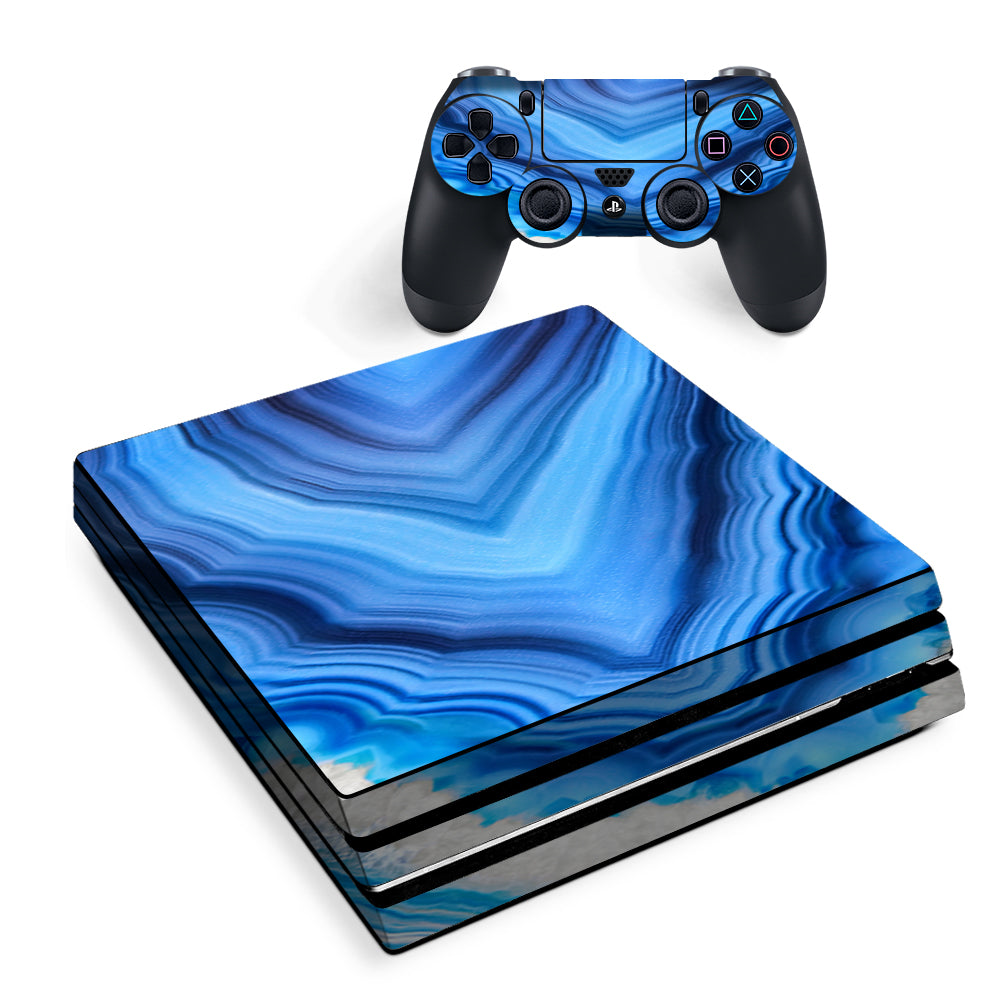 Crystal Blue Ice Marble  Sony PS4 Pro Skin