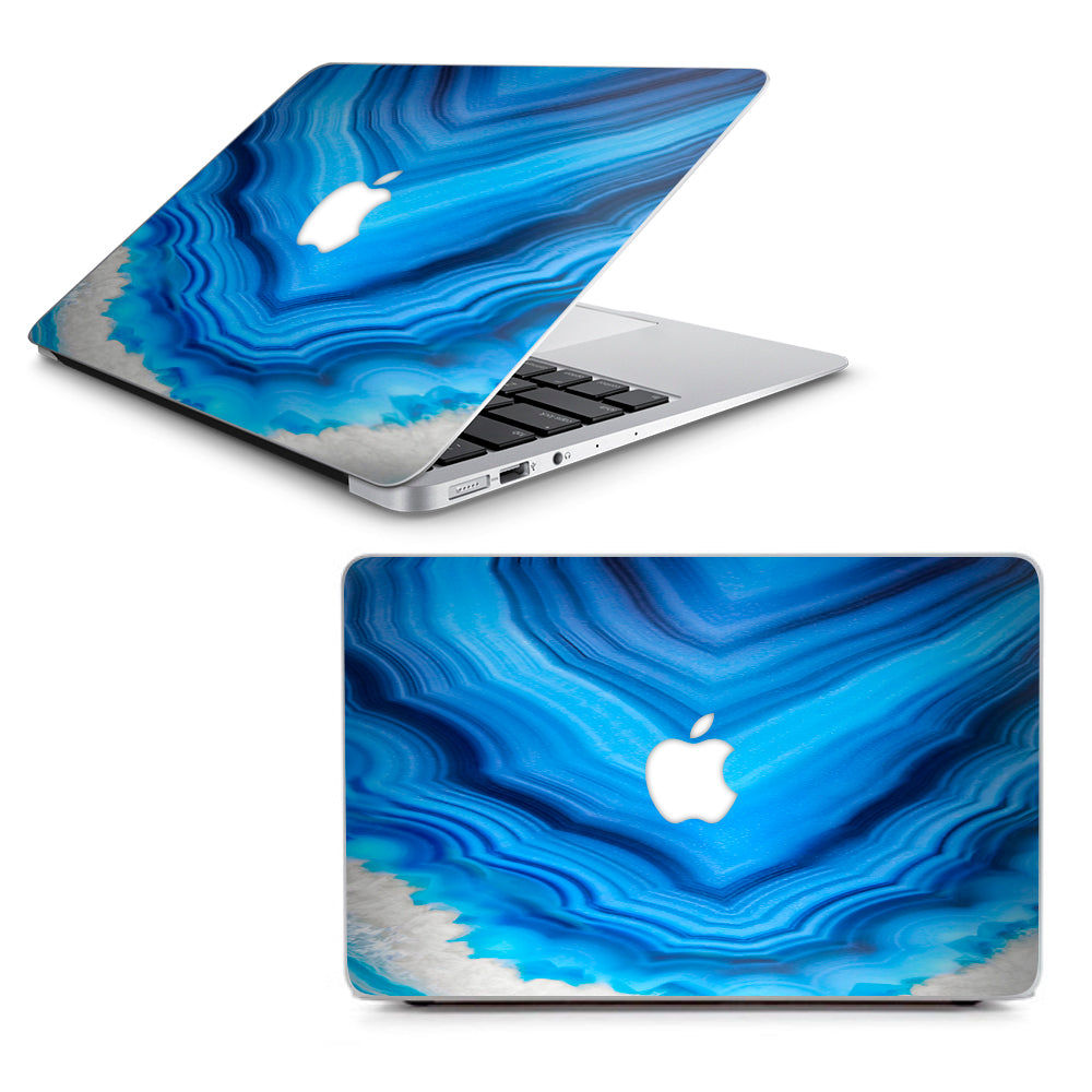  Crystal Blue Ice Marble  Macbook Air 13" A1369 A1466 Skin