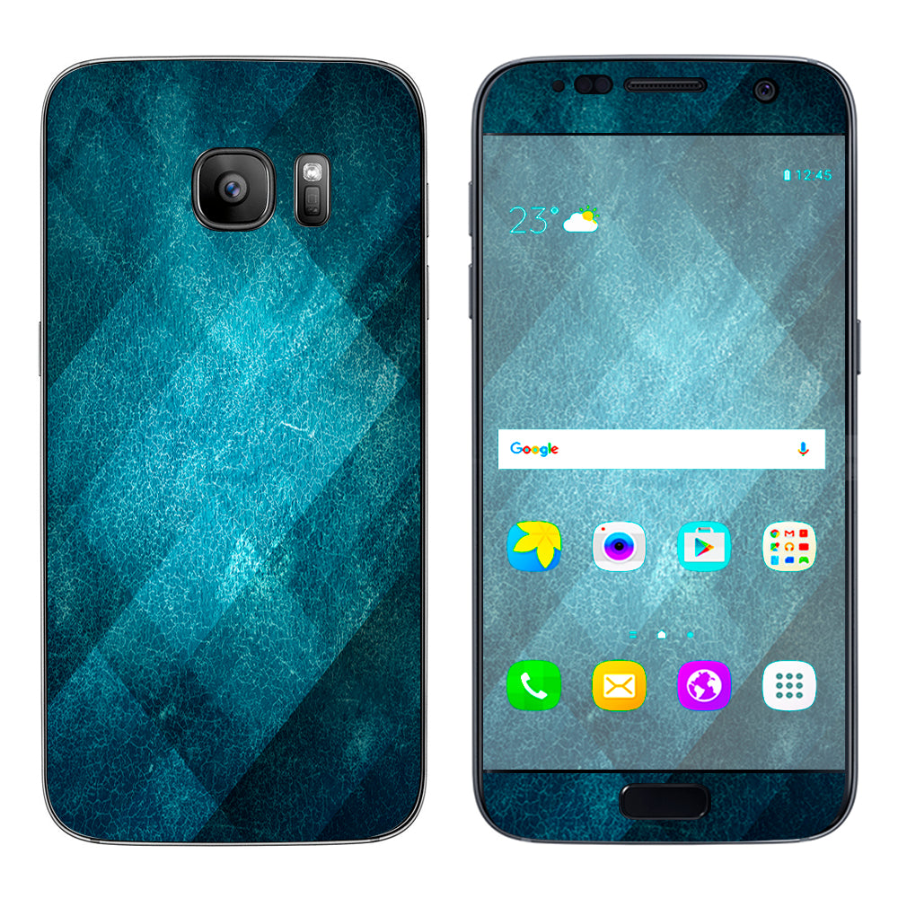  Blue Grunge Samsung Galaxy S7 Skin