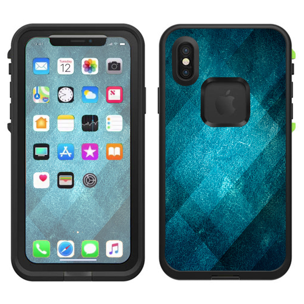  Blue Grunge Lifeproof Fre Case iPhone X Skin