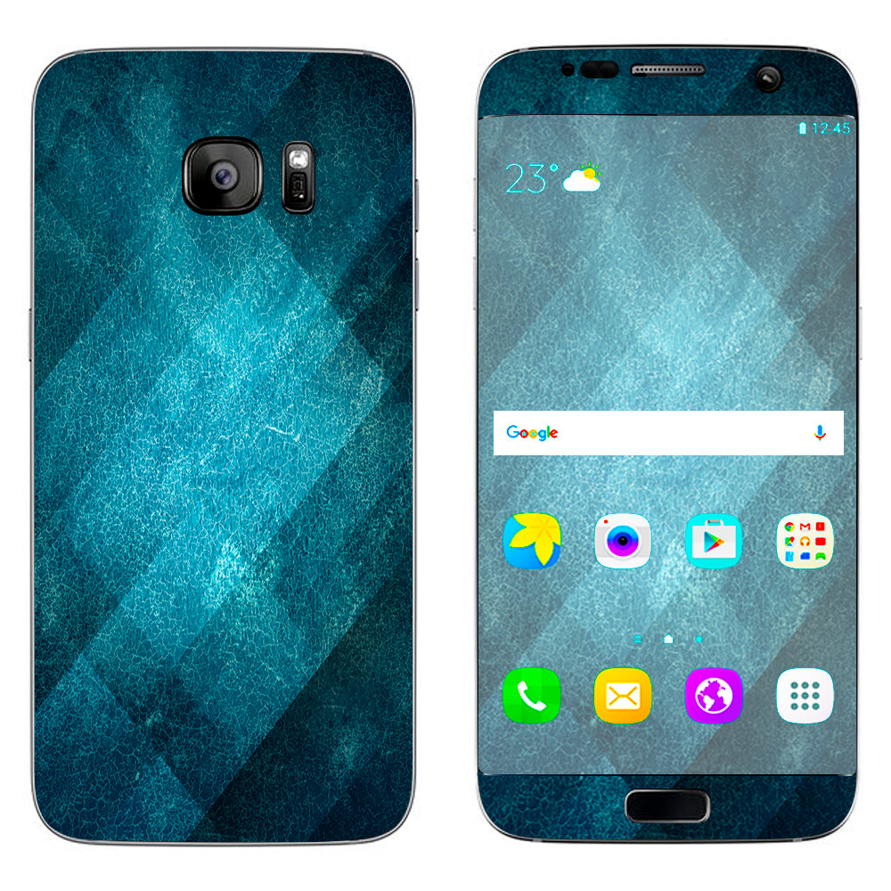  Blue Grunge Samsung Galaxy S7 Edge Skin
