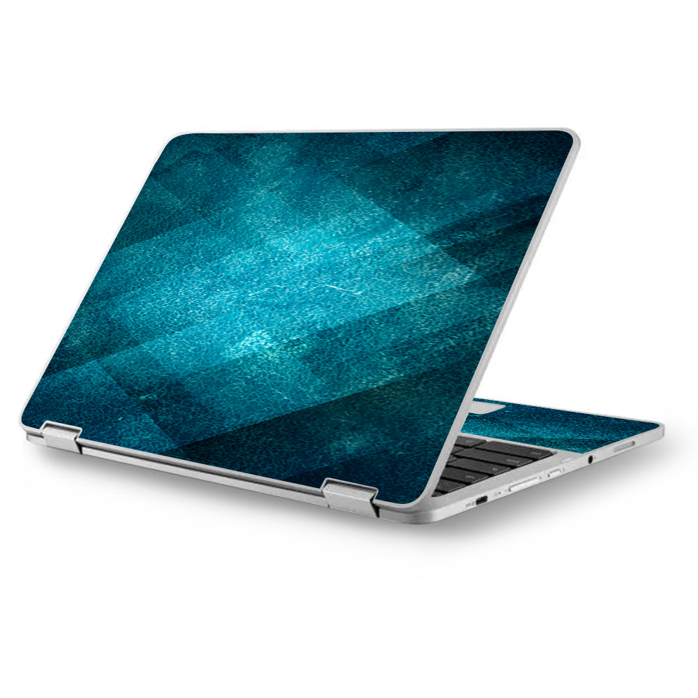  Blue Grunge Asus Chromebook Flip 12.5" Skin