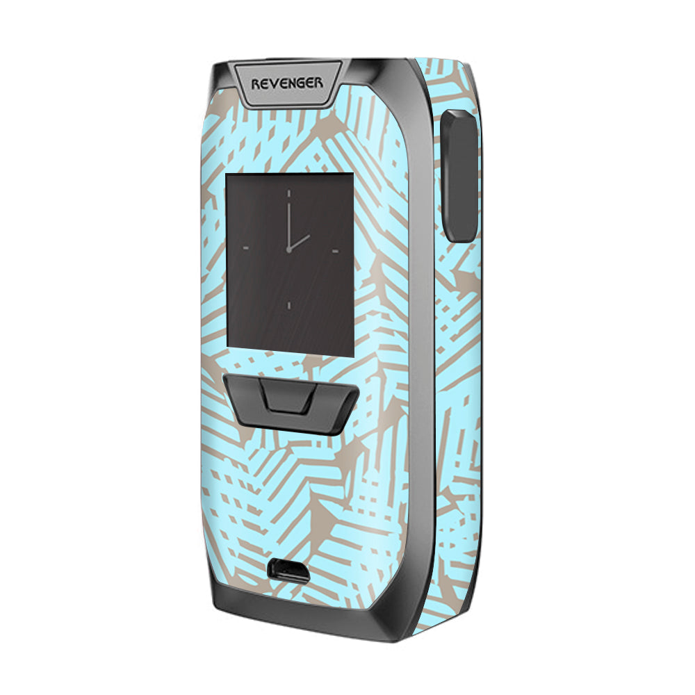  Blue Beige Pattern Vaporesso Revenger Skin