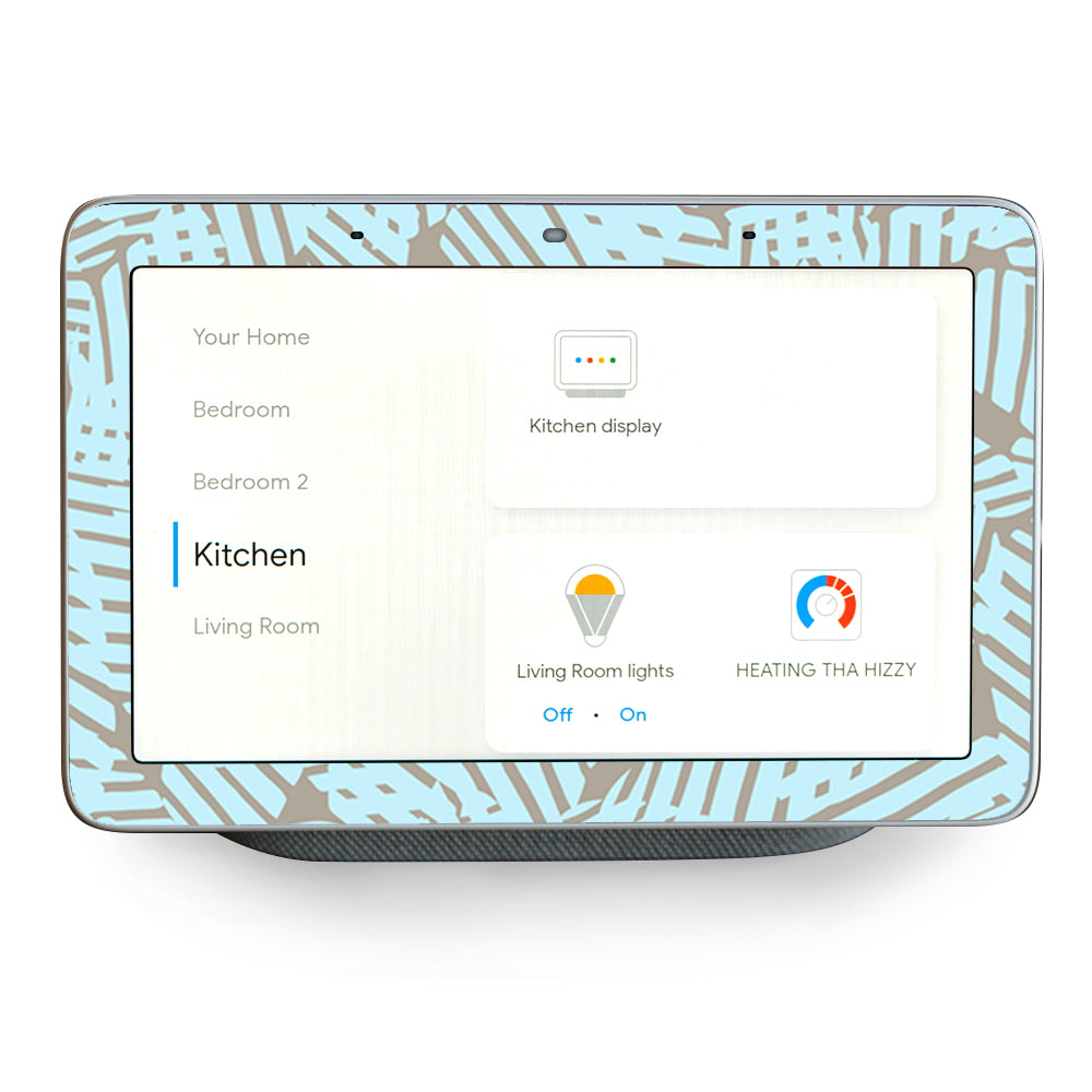 Blue Beige Pattern Google Home Hub Skin