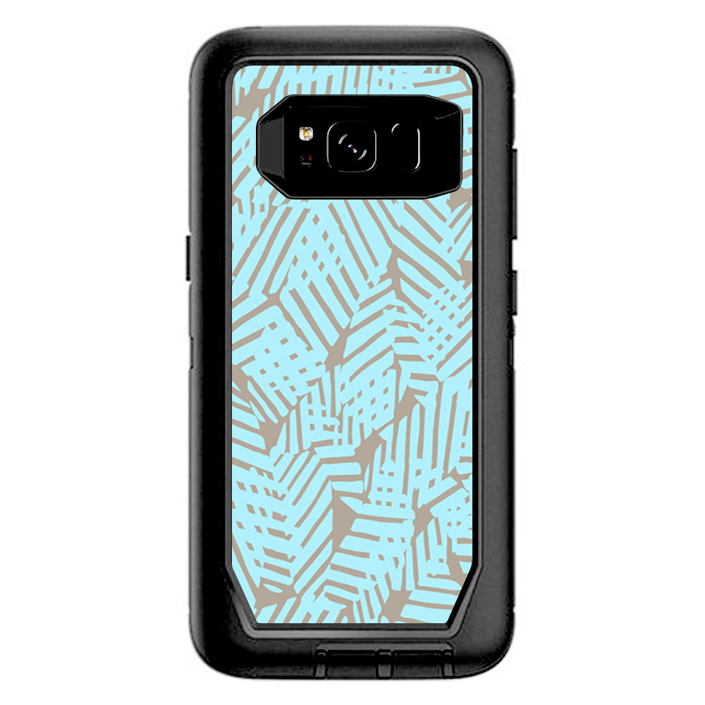  Blue Beige Pattern Otterbox Defender Samsung Galaxy S8 Skin
