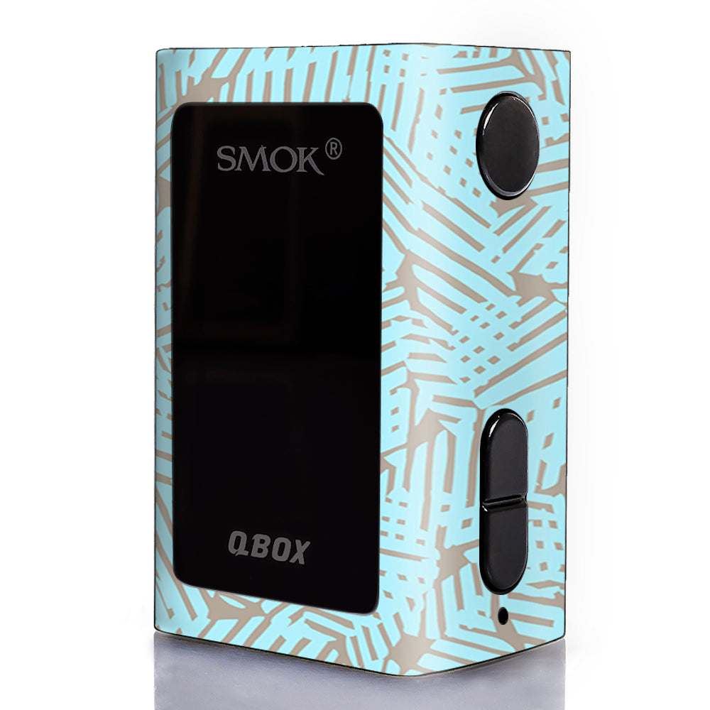  Blue Beige Pattern Smok Qbox 50w tc Skin