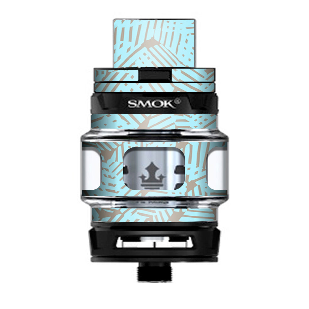  Blue Beige Pattern Prince TFV12 Tank Smok Skin