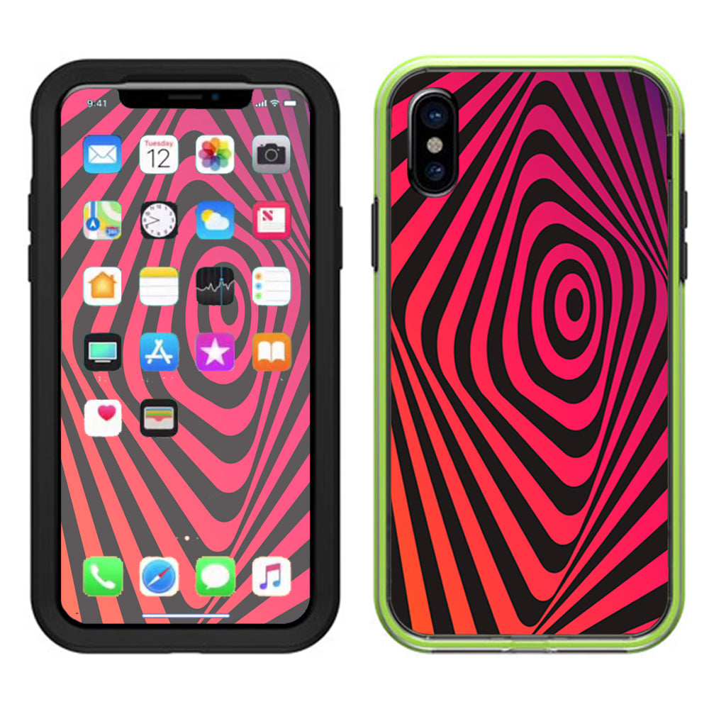  Abstract Movement Trippy Psychedelic Lifeproof Slam Case iPhone X Skin