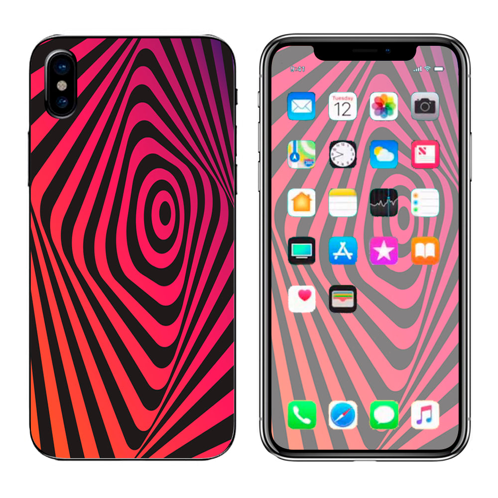  Abstract Movement Trippy Psychedelic Apple iPhone X Skin
