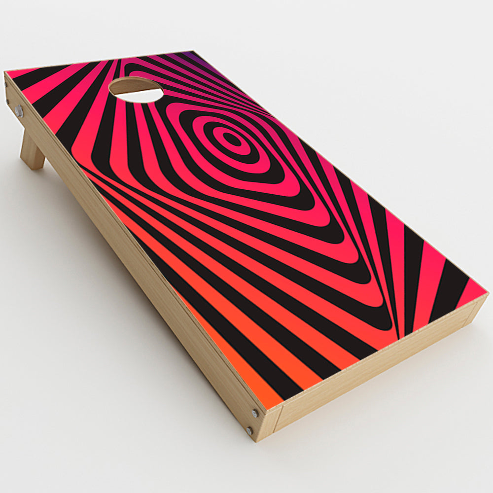  Abstract Movement Trippy Psychedelic  Cornhole Game Board (2 pcs.) Skin