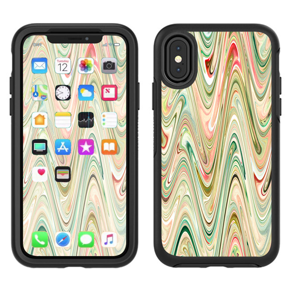  Marble Abstract Motion Otterbox Defender Apple iPhone X Skin