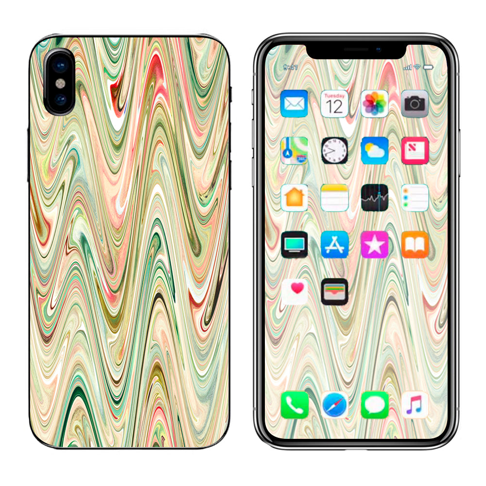  Marble Abstract Motion Apple iPhone X Skin