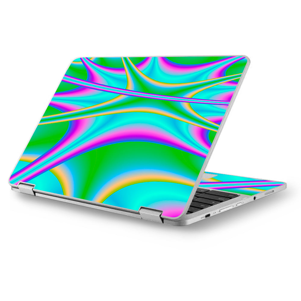  Multi Swirl Marble Granite Asus Chromebook Flip 12.5" Skin