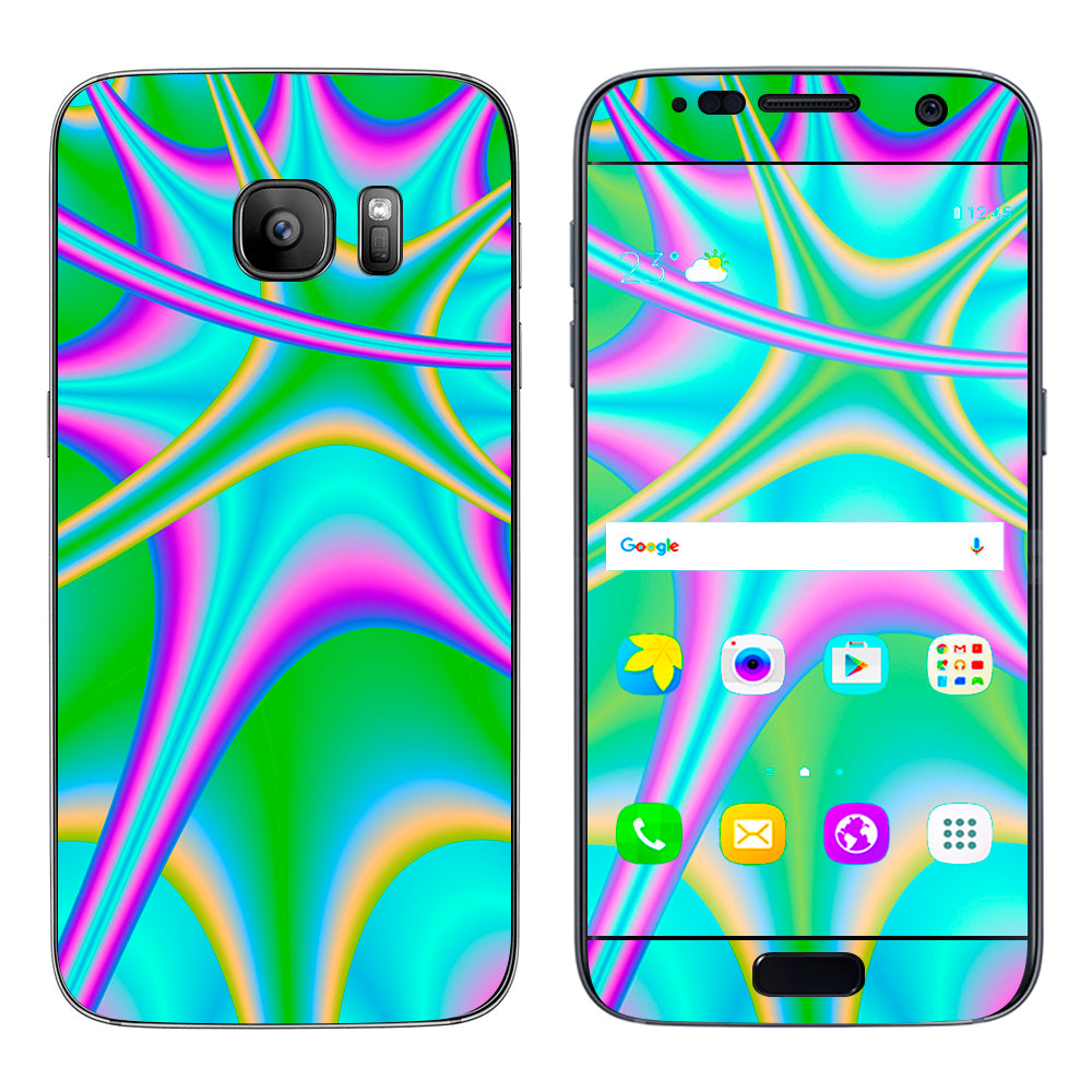  Multi Swirl Marble Granite Samsung Galaxy S7 Skin