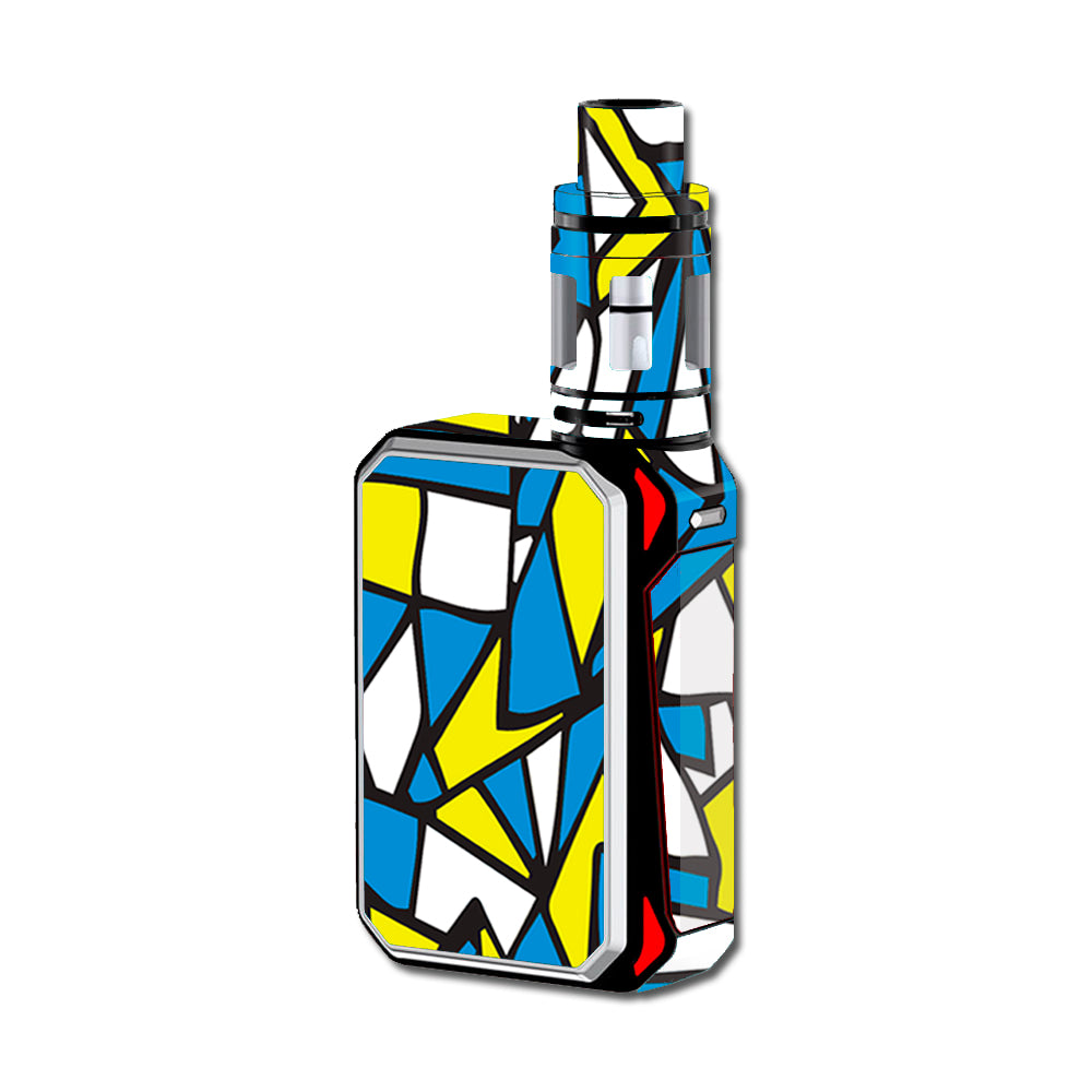  Stained Glass Abstract Blue Yellow Smok G-Priv Skin