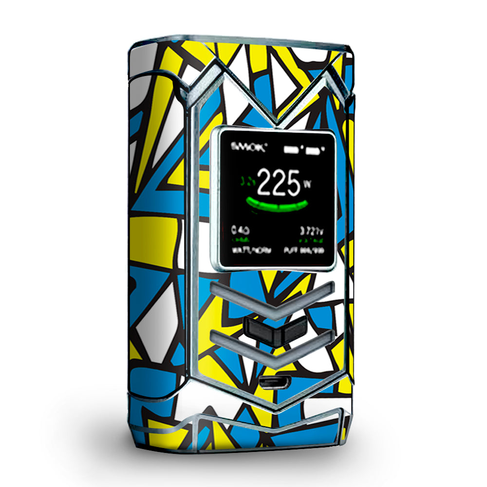  Stained Glass Abstract Blue Yellow Veneno Smok Skin