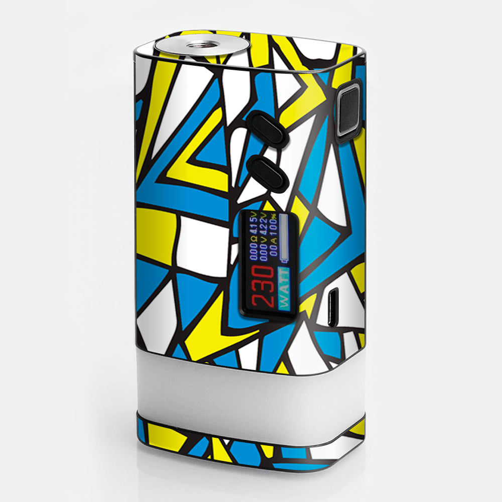  Stained Glass Abstract Blue Yellow Sigelei Fuchai Glo 230w Skin