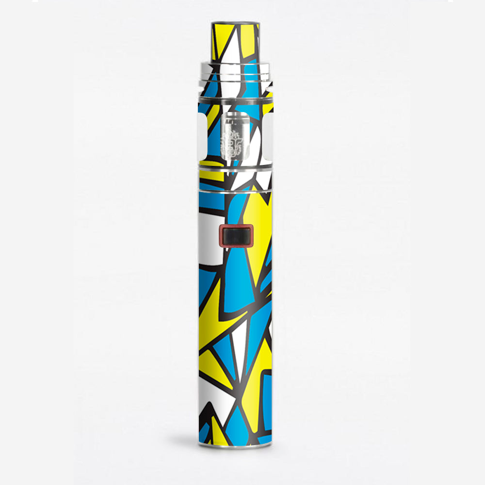  Stained Glass Abstract Blue Yellow Smok Stick X8 Skin