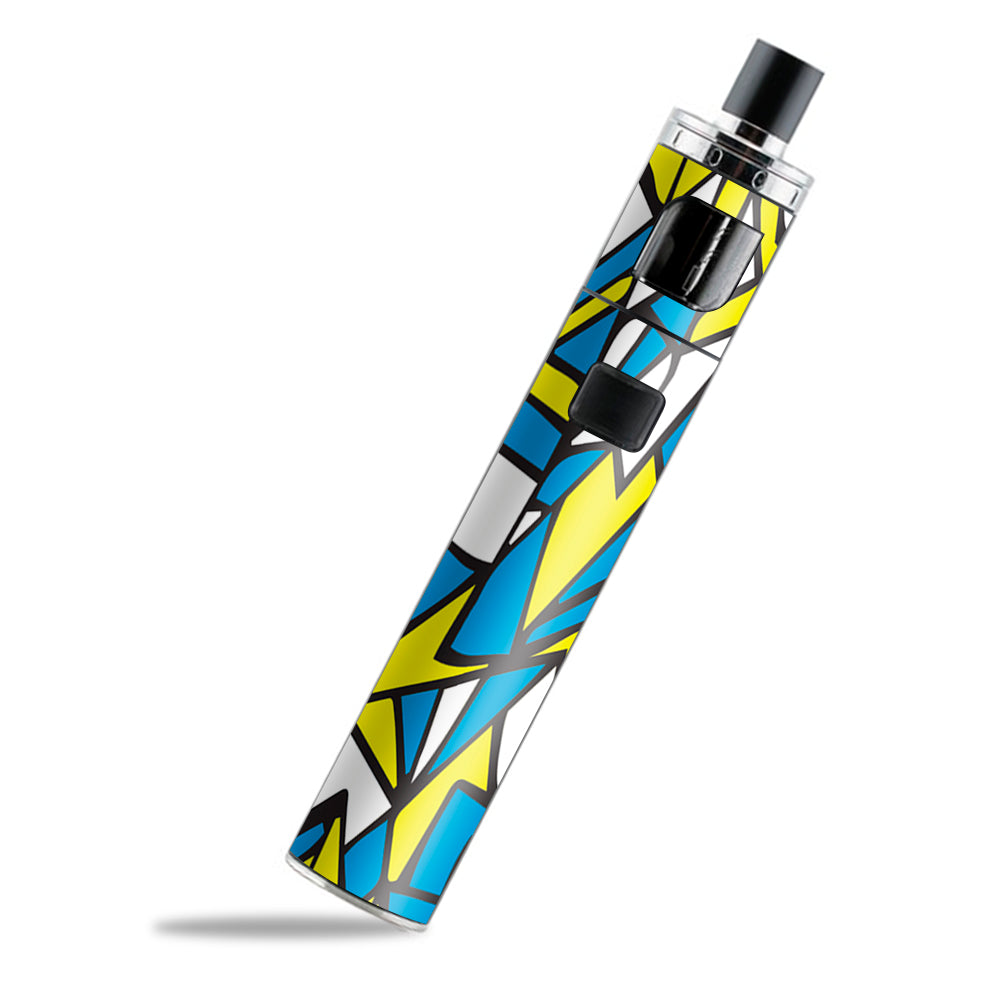  Stained Glass Abstract Blue Yellow PockeX Aspire Skin