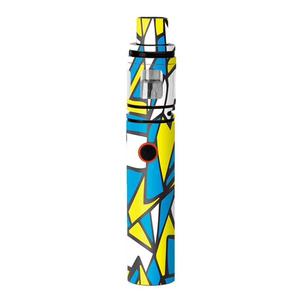  Stained Glass Abstract Blue Yellow Smok Stick V8 Skin