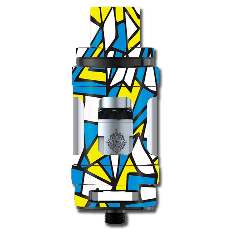  Stained Glass Abstract Blue Yellow Smok TFV12 Cloud King Beast  Skin