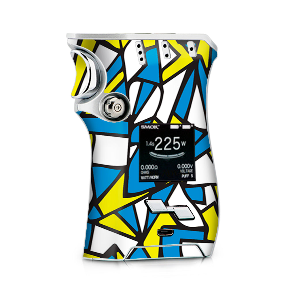  Stained Glass Abstract Blue Yellow Smok Mag kit Skin