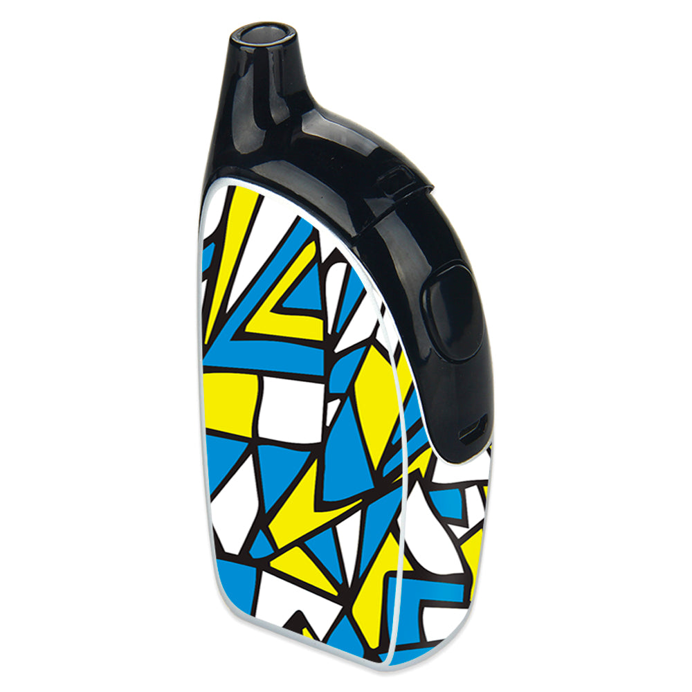  Stained Glass Abstract Blue Yellow Joyetech Penguin Skin