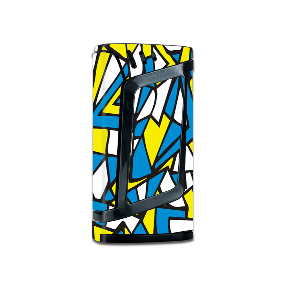  Stained Glass Abstract Blue Yellow Smok Alien Skin