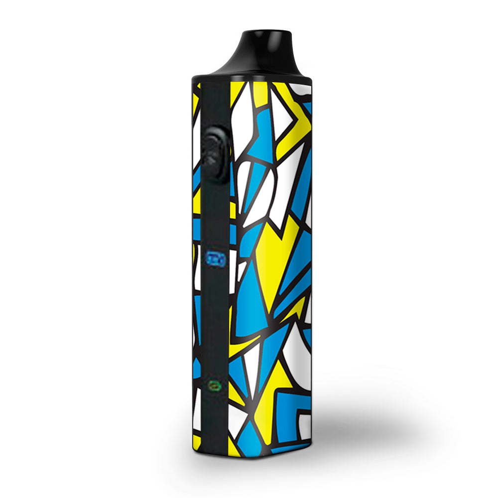  Stained Glass Abstract Blue Yellow Pulsar APX Skin