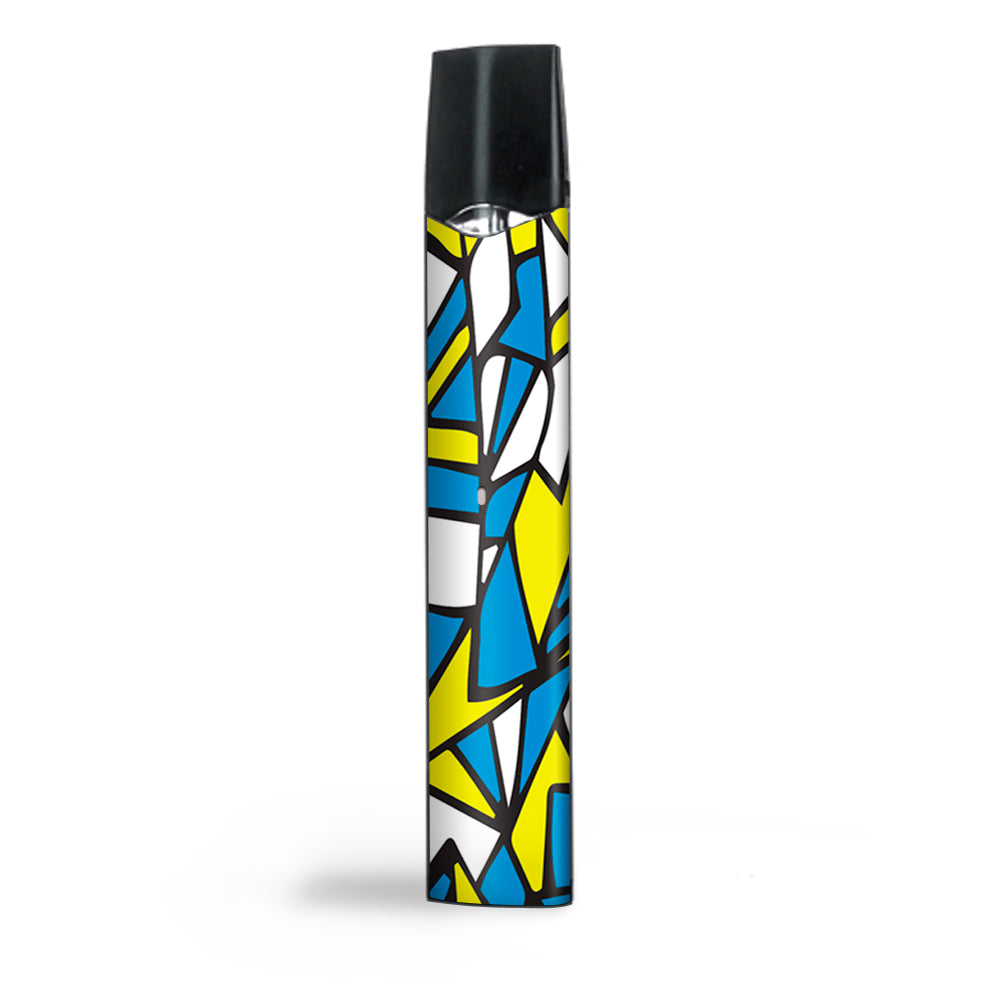  Stained Glass Abstract Blue Yellow Smok Infinix Ultra Portable Skin