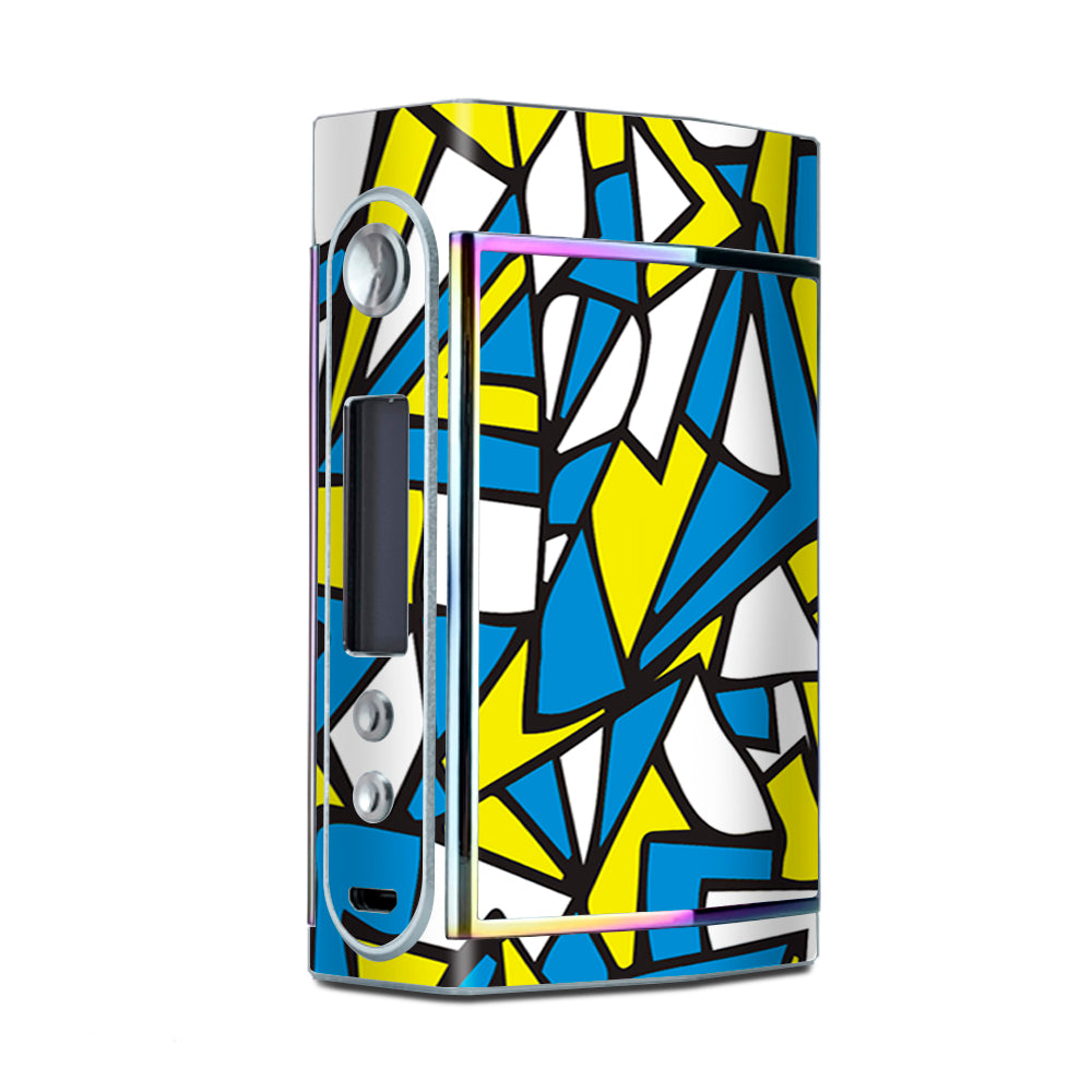  Stained Glass Abstract Blue Yellow Too VooPoo Skin