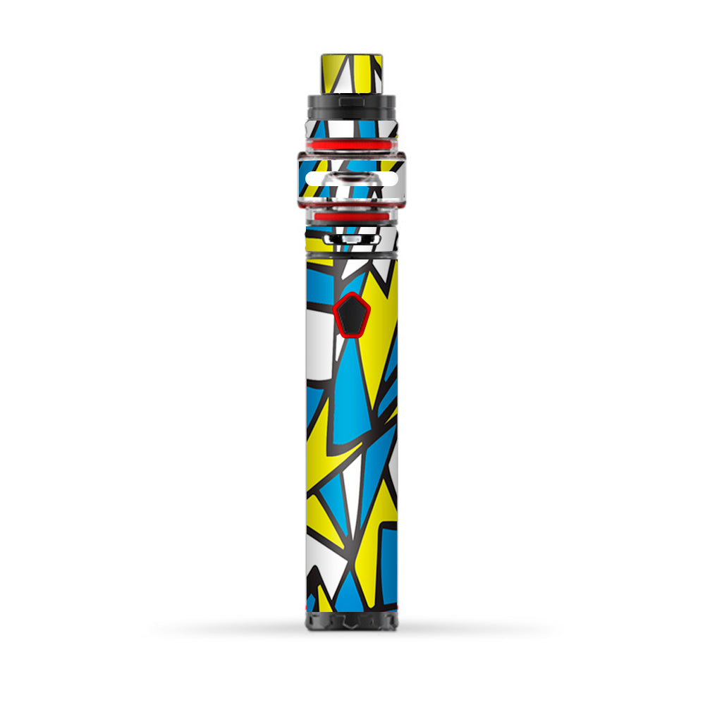  Stained Glass Abstract Blue Yellow Smok Stick Prince Baby Skin