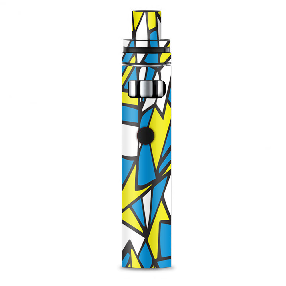  Stained Glass Abstract Blue Yellow Smok Stick AIO Skin