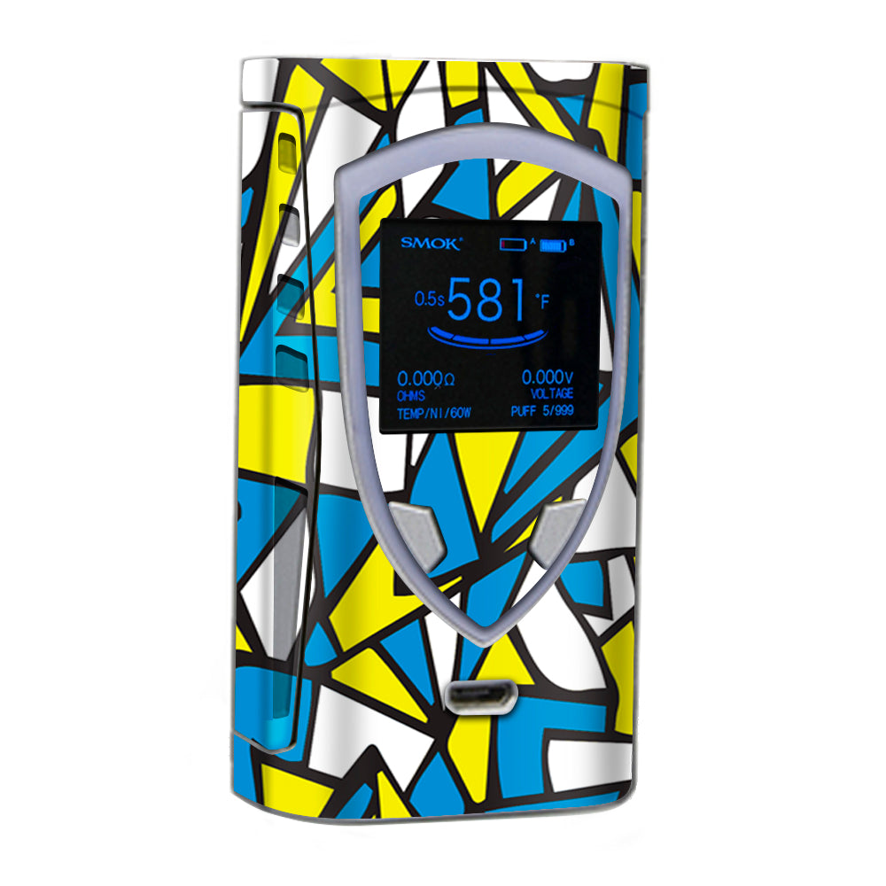  Stained Glass Abstract Blue Yellow Smok Pro Color Skin