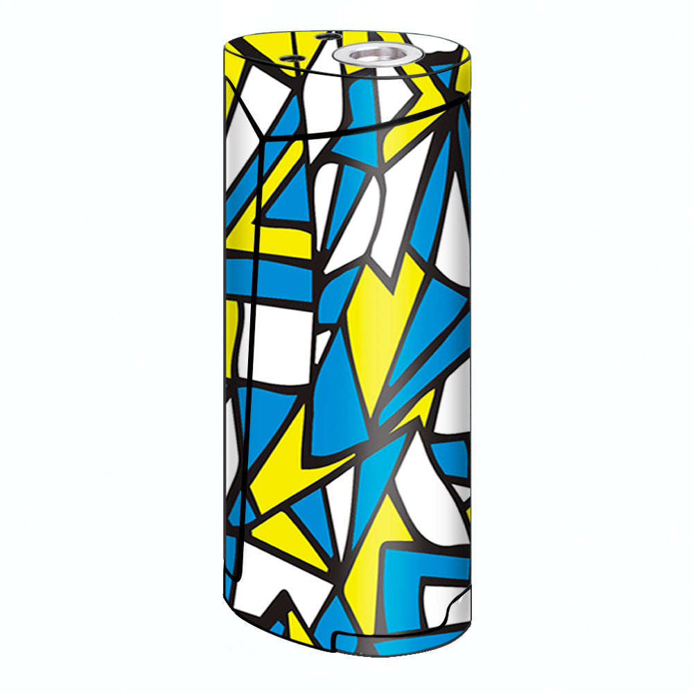  Stained Glass Abstract Blue Yellow Smok Priv V8 Skin