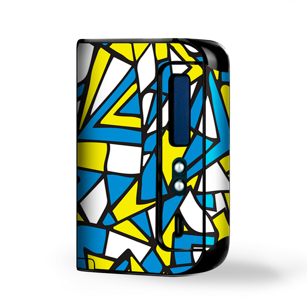  Stained Glass Abstract Blue Yellow Smok Osub King Skin