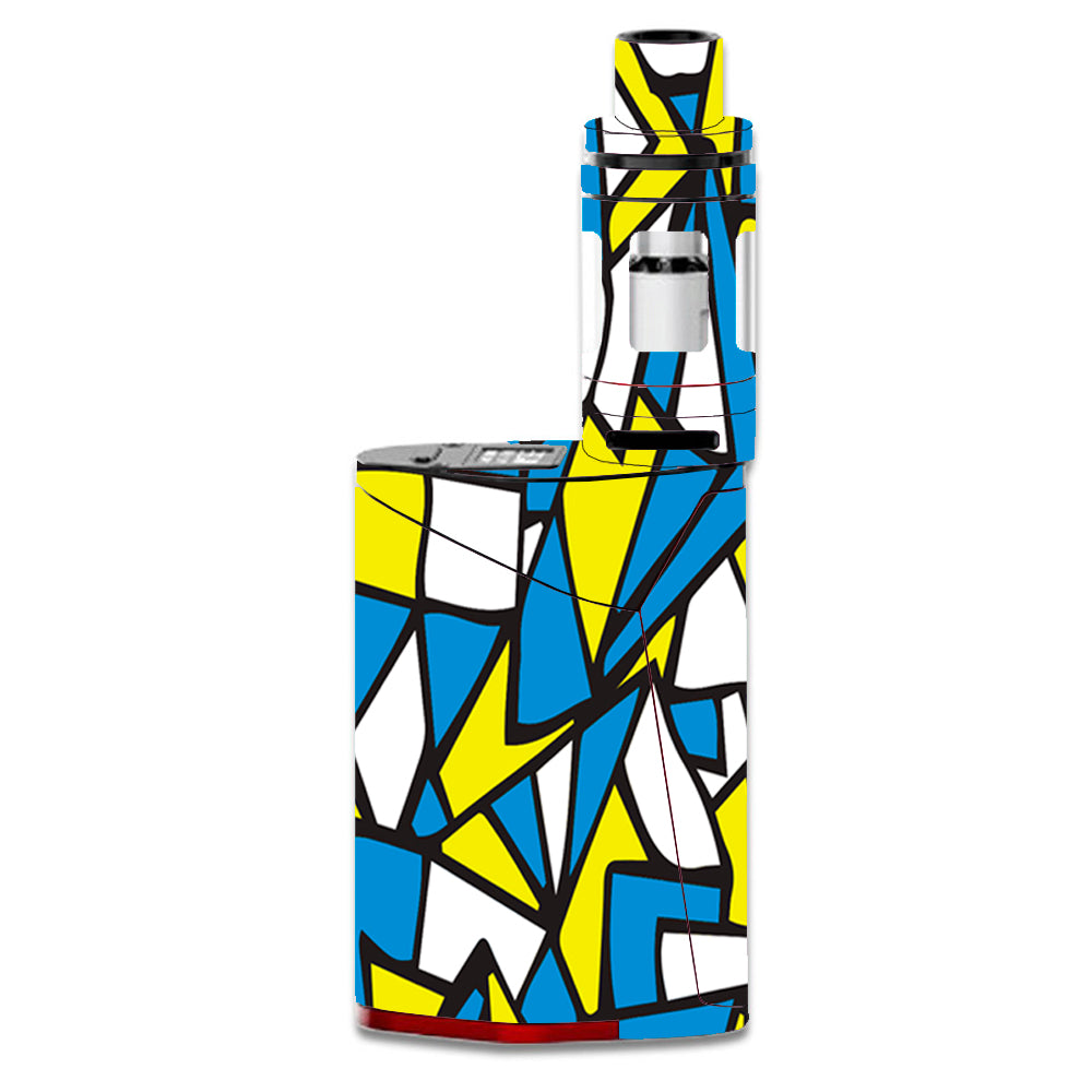  Stained Glass Abstract Blue Yellow Smok GX350 Skin