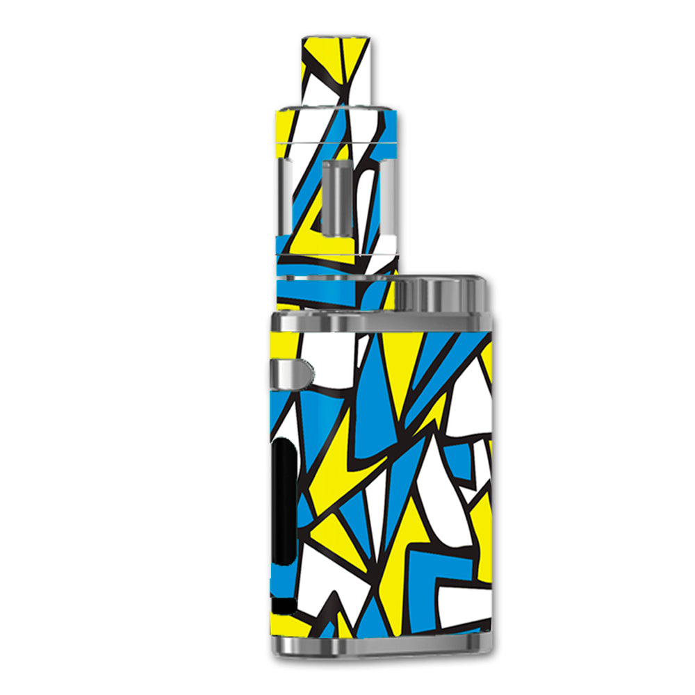  Stained Glass Abstract Blue Yellow eLeaf iStick Pico 75w Skin