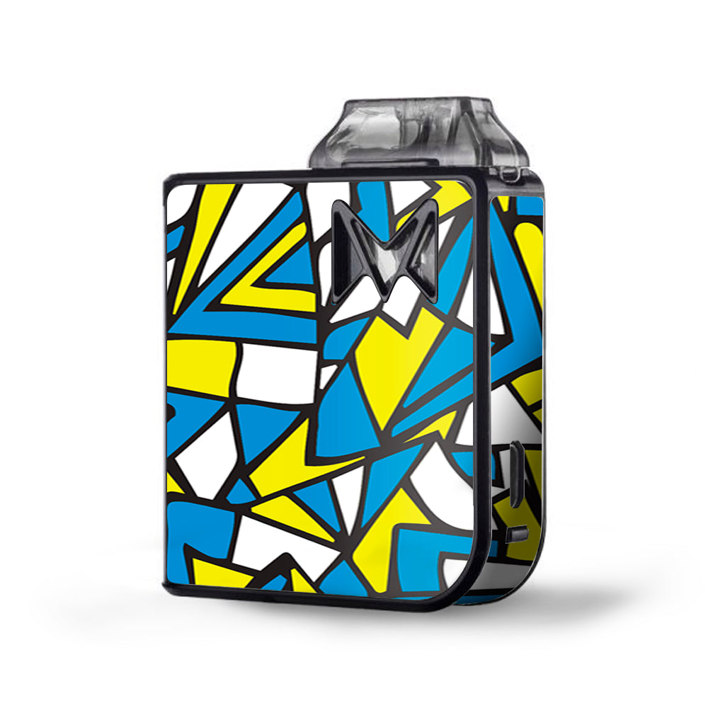  Stained Glass Abstract Blue Yellow Mipod Mi Pod Skin