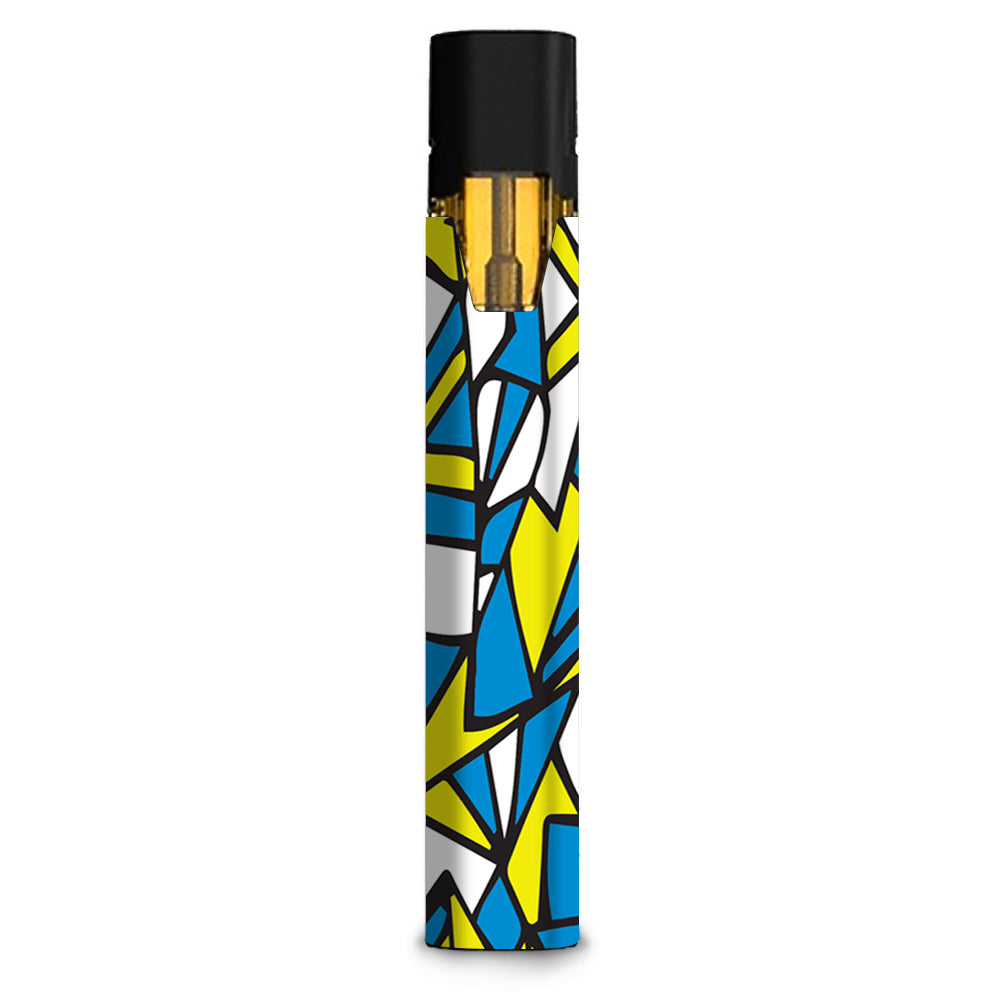  Stained Glass Abstract Blue Yellow Stiiizy starter stick Skin