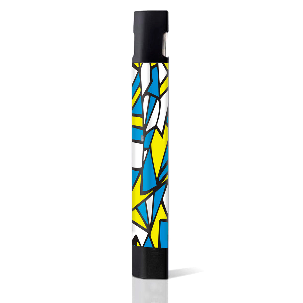  Stained Glass Abstract Blue Yellow Phix Skin