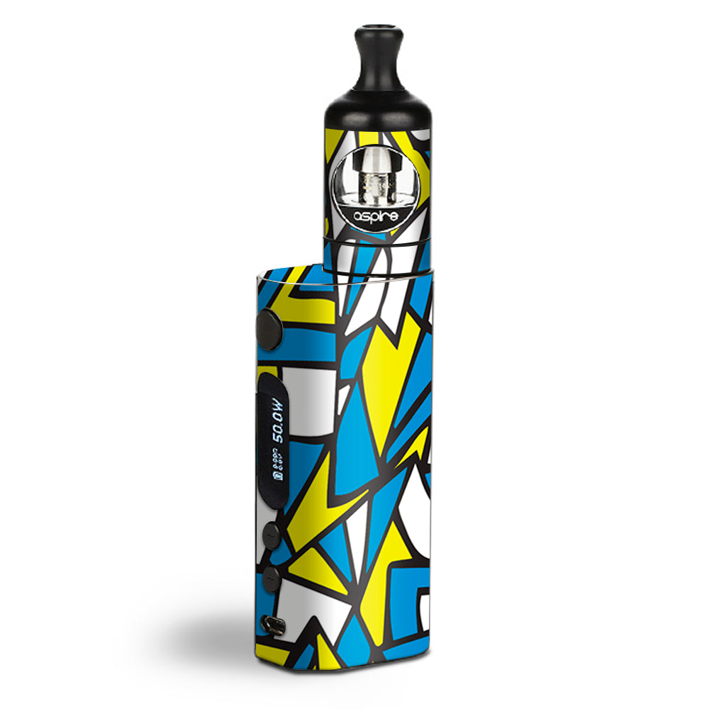  Stained Glass Abstract Blue Yellow Aspire Zelos Skin