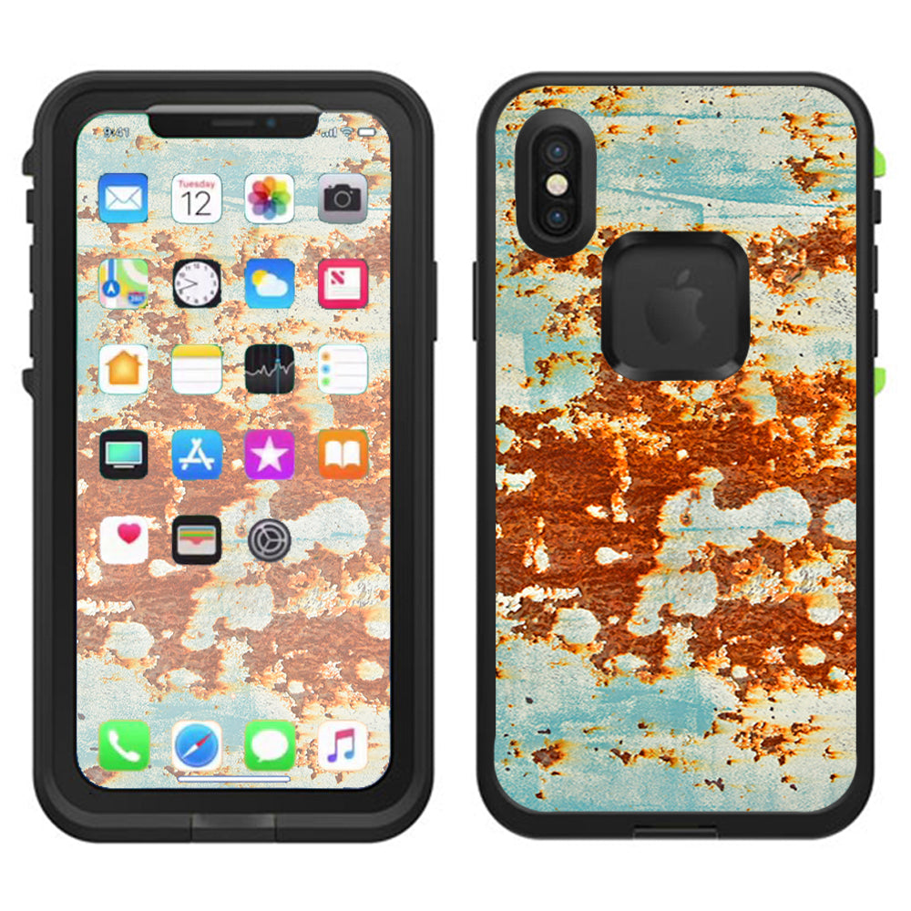  Rust Panel Metal Panel Lifeproof Fre Case iPhone X Skin