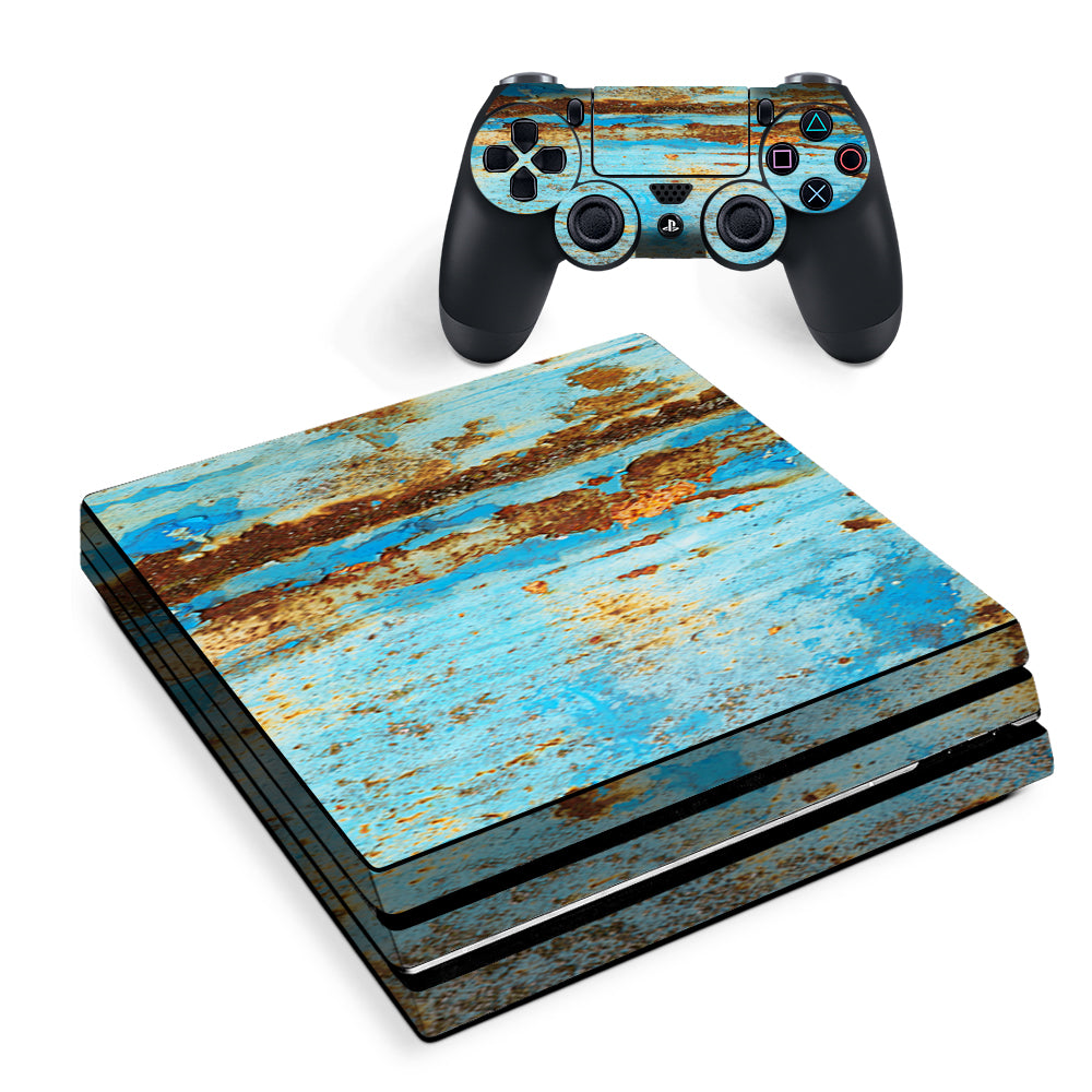 Baby Blue Truck Rust Sony PS4 Pro Skin