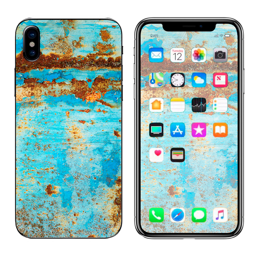  Baby Blue Truck Rust Apple iPhone X Skin