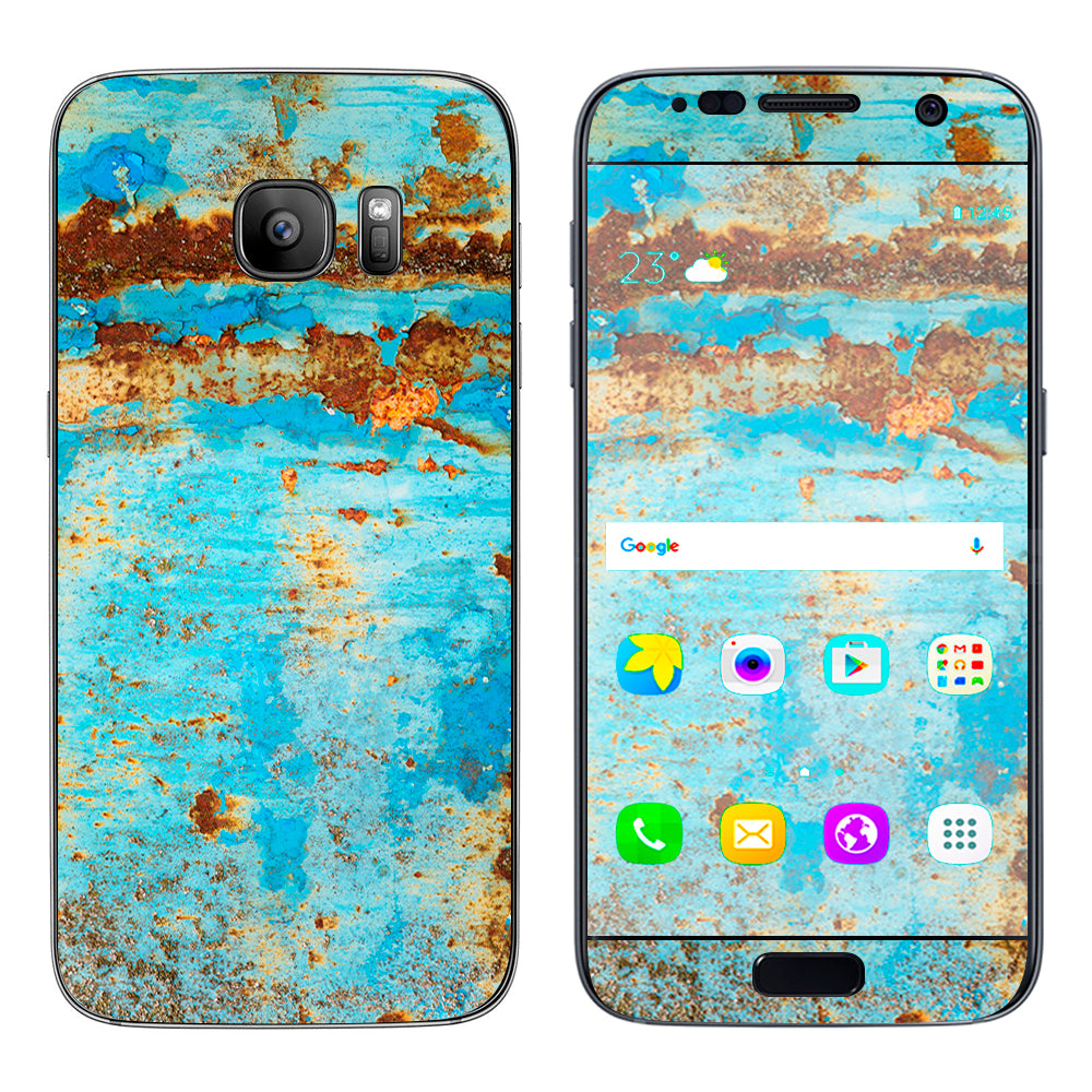  Baby Blue Truck Rust Samsung Galaxy S7 Skin