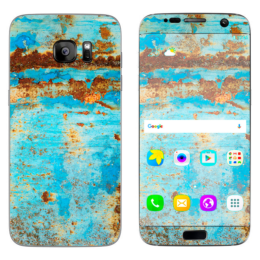  Baby Blue Truck Rust Samsung Galaxy S7 Edge Skin