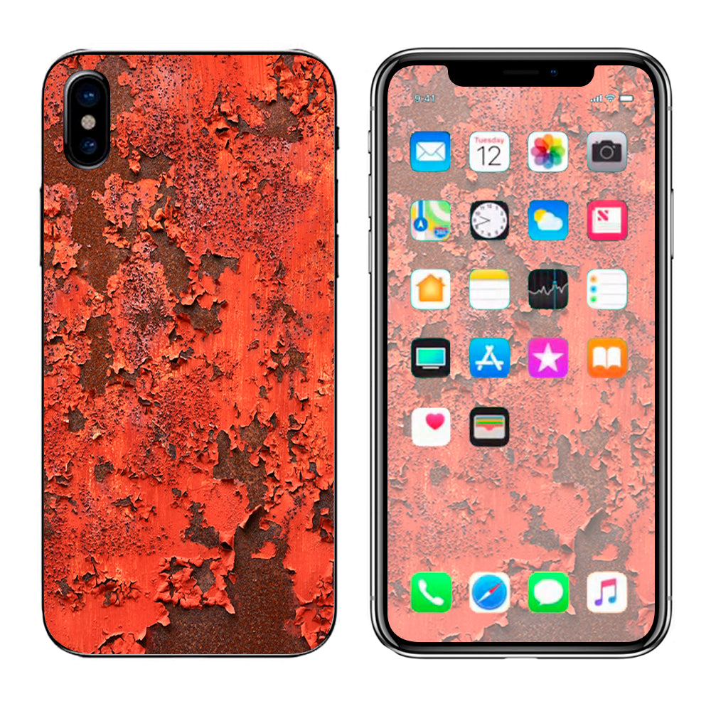  Red Rust Apple iPhone X Skin