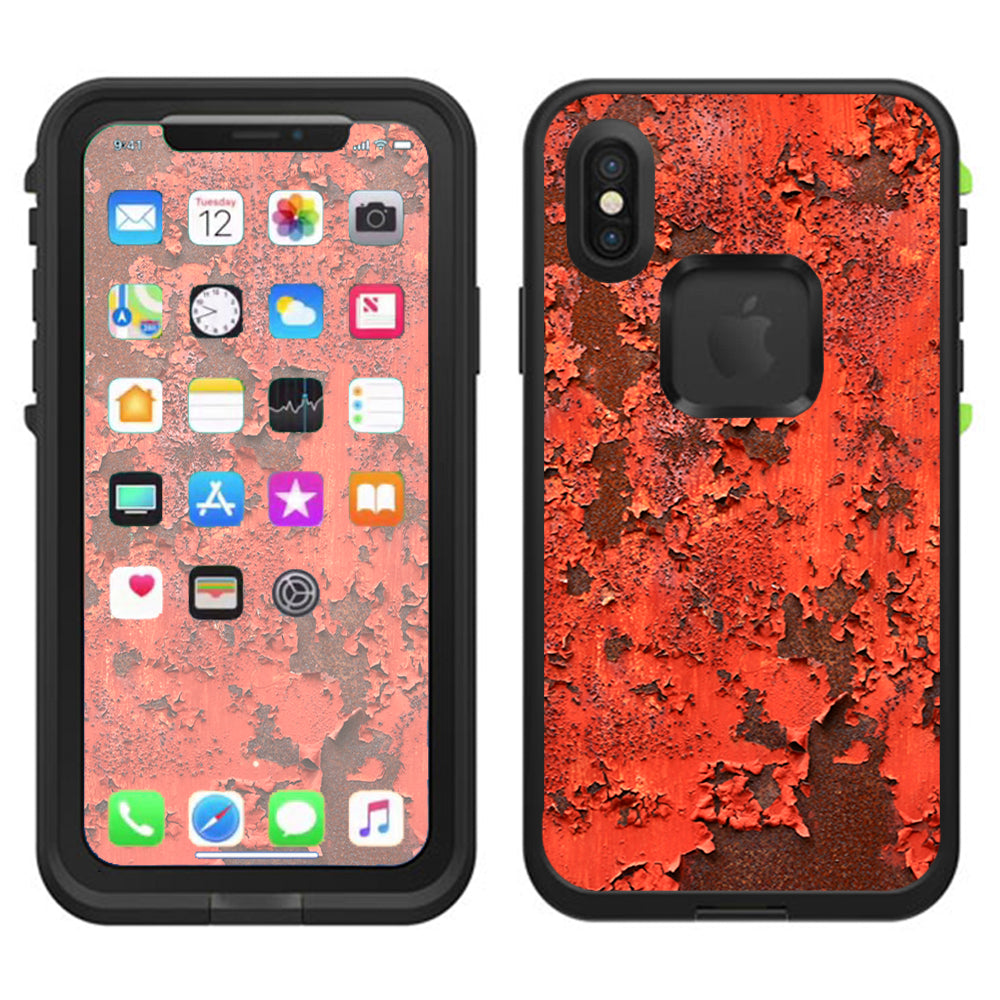  Red Rust Lifeproof Fre Case iPhone X Skin